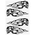 thumbnail image 1 of 2pcs Fire Skull Stickers Motorcycle Oil Tank Decorative Stickers Body Decals, 1 of 7