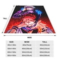 thumbnail image 5 of Sukuna Gojo Jujutsu Kaisen Soft Micro Fleece Cozy Throw Blanket Lightweight Fuzzy Flannel Blankets Sofa Decor Gifts, 5 of 9