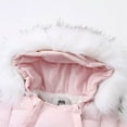 thumbnail image 3 of SILVERCELL Baby Girls Boys Winter Warm Zipper Snowsuit With Gloves & Footwear Kids Thicken Hooded Jumpsuit Romper Down Coat Outwear 0-2 Years, 3 of 9