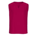 thumbnail image 6 of Miluxas Women's 2 Piece Outfits Casual V Neck Sleeveless Tank Tops Matching Wide Leg Capri Pants Summer Lightweight Dressy Lounge Sets for Beach Hot Pink, 6 of 9