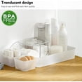 thumbnail image 3 of Topboutique Plastic Drawer Organizers Set,Frosted Desk Drawer Organizer Tray,Drawer Divider Organizers and Storage Bins,Separation Box for Jewelries,Bathroom,Kitchen,Office,Dresser,Set of 5,White, 3 of 7