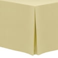thumbnail image 1 of Ultimate Textile (2 Pack) 6 ft. Fitted Polyester Tablecloth - for 24 x 72-Inch Banquet and Folding Rectangular Tables, Honey Light Brown, 1 of 3