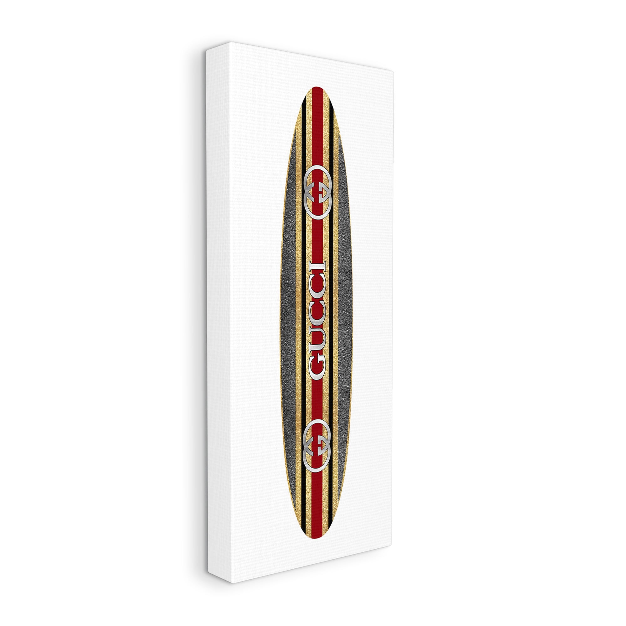 Stupell Industries Fashion Brand Surfboard Nature Painting Gallery Wrapped Canvas Art Print Wall Art, 20 x 48