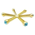 thumbnail image 4 of Pasadores de Puente CUTICAT 6 Piezas Con Puntos de Cristal para Guitarra Acústica Azul, 4 of 5