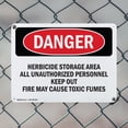 thumbnail image 5 of (2 Pack) Herbicide Storage Area OSHA Danger Sign 24 Inch X 18 Inch Indoor / Outdoor Rust-Free Aluminum Metal Signs for Workplace, Workshop, and Construction Site, Made in the USA, 5 of 8