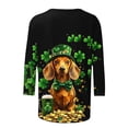 thumbnail image 6 of JTZGDY Plus Size St. Patrick's Day Tops for Women Dressy Casual Green Shamrock Clover Pattern Print 3/4 Sleeve Crewneck Tunic Shirts Loose Oversized Comfy Holiday Outfit Tees Blouse, 6 of 6