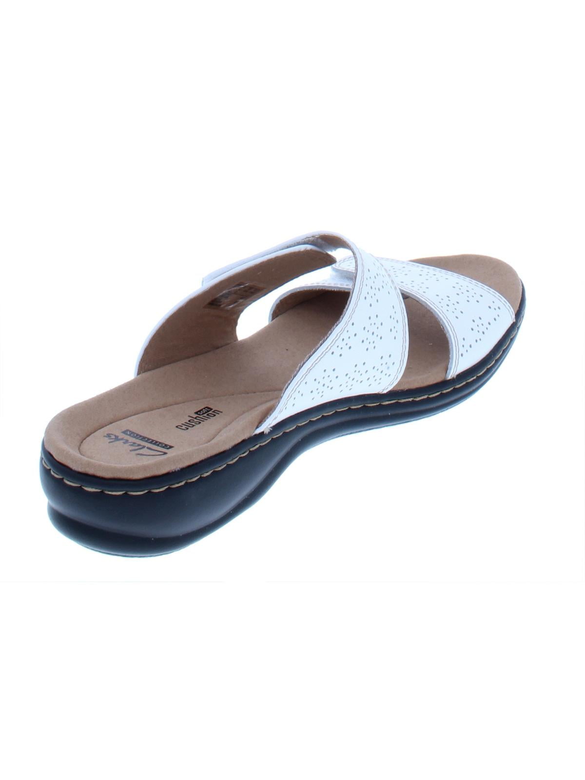 Clarks Womens Leisa Lacole Leather Padded Insole Flat Sandals