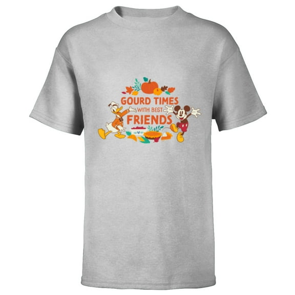 Disney Mickey & Donald Gourd Times with Best Friends - Short Sleeve T-Shirt for Kids - Customized-Athletic Heather