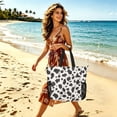 thumbnail image 7 of Cow Spots Beach Bag Travel Tote Bag Reusable Shopping Bag Gym Bag with Wet Pocket Waterproof, 7 of 7