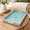 Teal Floral, variant on White Cream Herringbone Capiz Shell Decorative Serving Tray with Handles