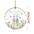 thumbnail image 3 of TanSiDing 1pcs Hand-Blown Sea Glass Ornament - Floral Friendship Hanging Drop with Shatterproof Acrylic Flowers for Christmas Tree & Home Decor, 3 of 9