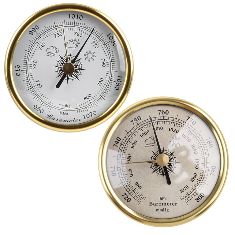 POKHDYE Wall Hanging Barometer Barometers for The Home Barometer Outdoor  Dial Barometer Type Barometer with Thermometer Hygrometer Weather Station