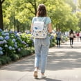 thumbnail image 7 of Oniva Disney Lilo and Stitch Downtown 6 qt. Mini Cooler Backpack, White with Blue Leaf Design, 7 of 7
