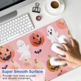 thumbnail image 4 of Long Mouse Pads for Desk,Cute Ghost Pumpkin Halloween Pattern Desk Mats on Top Of Desks, Desk Mouse Pad Extra Large with 3mm Non-Slip Base and Stitched Edge for Gaming,Office,Work,Home 35.4"x15.7", 4 of 6