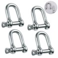 thumbnail image 1 of Shackle Reedny de acero inoxidable 304 en forma de D, 14 mm, 4 unidades, 1 of 7