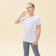 thumbnail image 6 of GYRATEDREAM 2 Pack Girls Short Sleeve Dry-Fit Crew Neck Active Athletic Performance T-Shirt for Kids 5-12 Years, 6 of 10