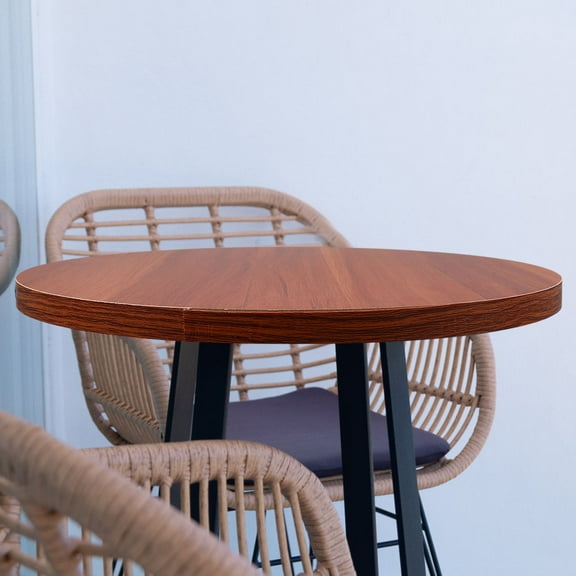 Brown Wooden Round Table Top for Craft DIY Dinners Desk Versatile Use 40cm