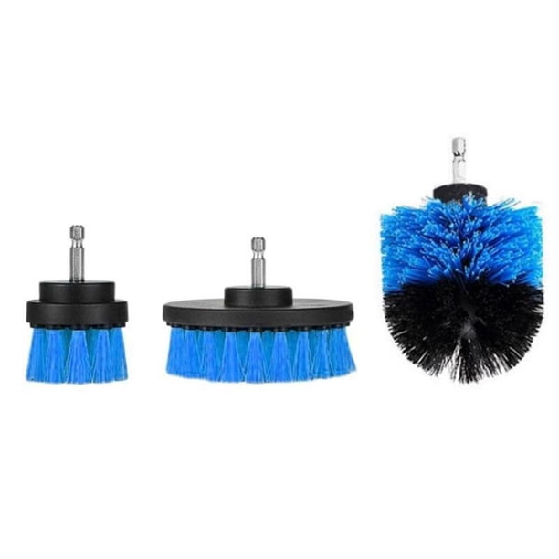 Car Accessories Electric Scrubber Brush Drill Brush Kit Plastic Round Cleaning Brush for Carpet Glass Car Tires Nylon BrushesRed He Qiyong unisex