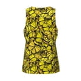 thumbnail image 5 of Fotbe Yellow Butterflies Pattern Men's Quick Dry Workout Tank Top Gym Muscle Tee Fitness Bodybuilding Sleeveless T Shirt Breathable Workout Shirt-4X-Large, 5 of 9