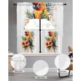 thumbnail image 2 of Parrot Swag Curtains for Living Room/Bedroom Windows, Summer Botanical Garden Flora Illustrations Kitchen Curtains and Valances Set 36 Inch Length, Light Filtering Swags Valance Curtain Panels, 2 of 5