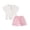 Pink, variant on Coerni Toddler Baby Boys Clothes Set Button-Down Shirt Tops cotton Linen Shorts Summer Outfit School 𝐔niform Girl 2PCS Clothing