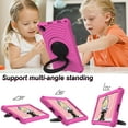thumbnail image 6 of Kids Case for Samsung Galaxy Tab A 10.1 2019 SM-T515/SM-T510 with Pencil Holder/Multi-Function Kickstand-Handle/Shoulder Strap, Protection Duty Shockproof Silicone Cover - Rose, 6 of 8