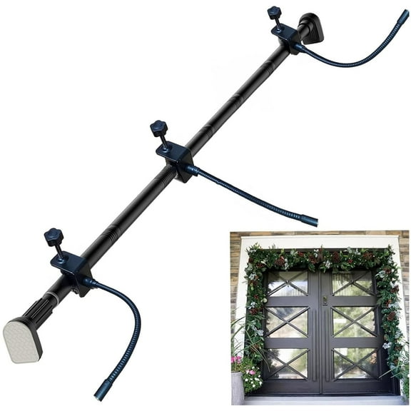 Ngardk Christmas Wreath Adjustable Garland Hanger for Door Frame Front Door (32"-40")