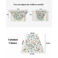 thumbnail image 5 of Boho Flower Sheer Waterfall Valance Curtains for Window, Spring Watercolor Paisley Floral Leaf Plant Rod Pocket Sheer Topper Swag Curtains for Living Room, Kitchen 38.5"W x 47.2"L, 2 Panels, 5 of 7