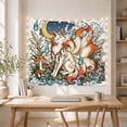 thumbnail image 5 of Kitsune Fox Beside Waves and Crescent Moon, Mystical Japanese Inspired Style for Animal Lovers, Fox Wall Art, Housewarming Gift, Tapestry Wall Hanging for Bedroom and Living Room, 5 of 7