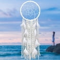 thumbnail image 7 of NANAHuang Extra Large Dream Catcher Kids Wall Hanging Decoration Handmade White Feather Boho Big Dreamcatchers with Bells Wedding Dream Catchers Bedroom Craft Ornament Gift (Dia 12", Length 41"), 7 of 7