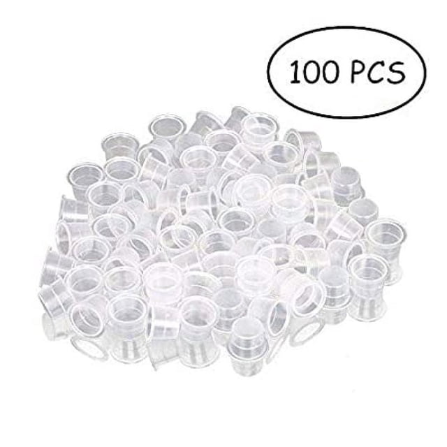 100 unidades de tapas de tinta para tatuajes, vasos para tinta, recipiente para pigmentos, tamaño L