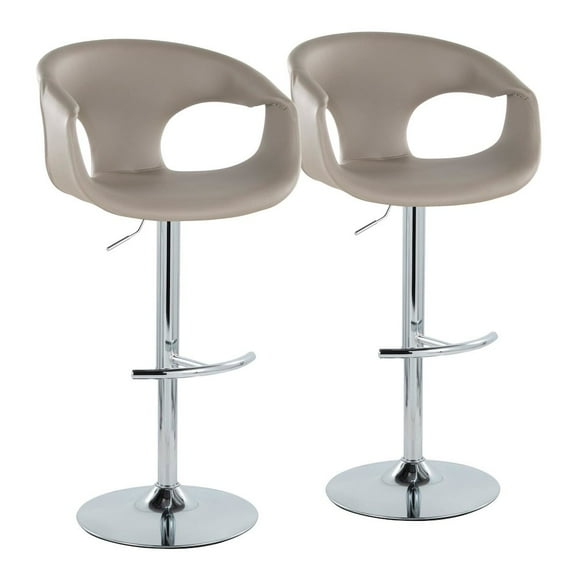 LumiSource Curva Adjustable Barstool - Set of 2