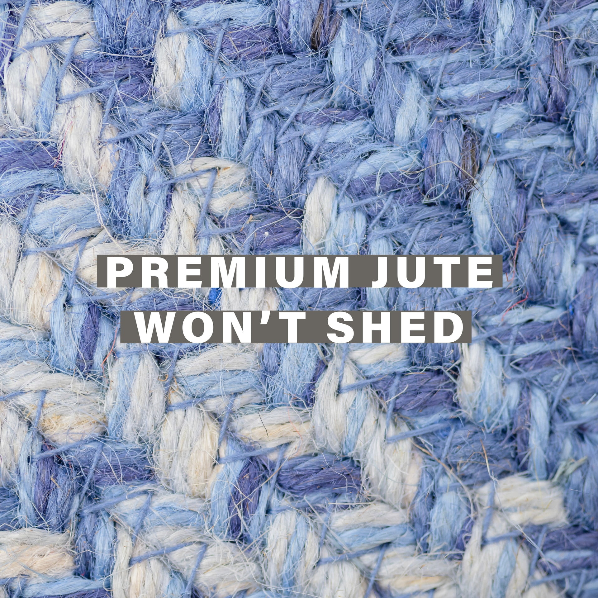 Homespice 20x30 Blue Rectangular Braided Rug. Denim Blue and White Jute Rug. Uses- Entryway Rugs, Kitchen Rugs, Bathroom Rugs. Reversible, Rustic, Country, Primitive, Farmhouse Decor Rug
