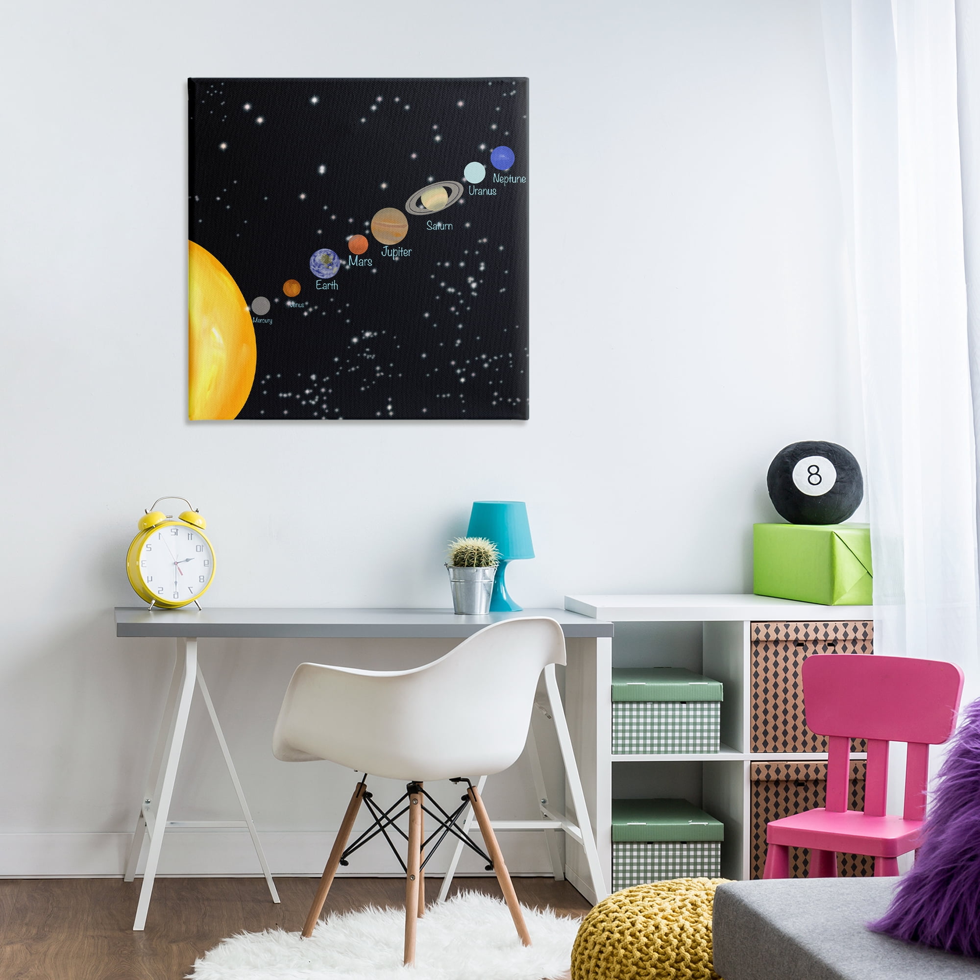 Stupell Industries Solar System Planets Astrology & Stars Painting Wrapped Canvas Art Print Wall Art, 30 x 30