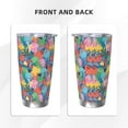 thumbnail image 3 of Lsque Starfish And Algae Pattern 20oz Car Cup with Lid and Straw, Insulated Coffee Cup with Straw Topper, Spill Proof Travel Coffee Mug, Stainless Steel Tumble-Straw Three-piece Set, 3 of 8
