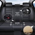 thumbnail image 2 of HQBQBUG Car Seat Covers Full Set Fit for Acura RDX 2008-2024 Full Set Waterproof Leather Vehicle Seat Cushion Luxury Automotive Protector Black,Full Set(5Seat), 2 of 9