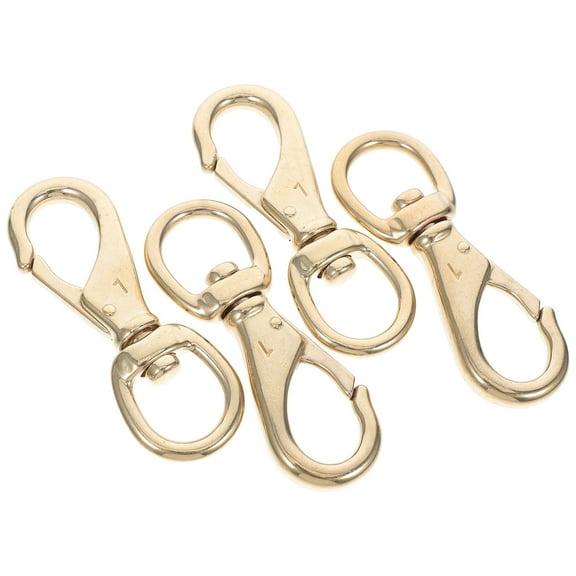 WHAMVOX 4 Pcs Swivel Clasps Lobster Claw Clasps Brass Swivel Snap Hooks Lobster Lanyard Clasp For Strap Push Gate Diy Crafts Keychains Jewelry Purse Bag Making Golden