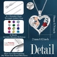 thumbnail image 4 of SOULMEET Mom Birthstone Heart Necklace s925 Sterling Silver I Love You Mother Pendant Necklaces Mothers Day Jewelry Gifts for Grandma Women Wife, 16"+2" Inches, 4 of 10