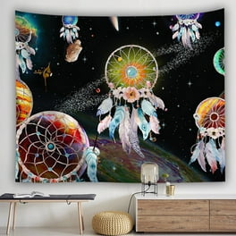 Colorful Dream Catcher Tapestry Bohemia Hippie Wall Hanging Bedspread Dorm Decor Driftwood compatible with Macrame Face Tapestry Wall Tapestry Beach Nature Wall Rug Wall Hanging Holding Hands Tapestry...