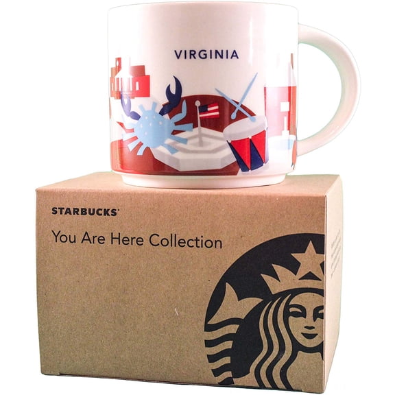 Starbucks You Are Here Virginia Ceramic Coffee Mug New with Box
