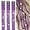 Purple, variant on Hair Tinsel Kit Pack of 18 Pcs Hair Tinsel Clip in 19.6Inch Glitter Tinsel Hair Extensions Heat Resistant Clip in Hair Tinsel Sparkle Fairy Hair Accessories for Kids Girls Women (Pink)