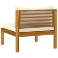 thumbnail image 5 of vidaXL 4-Seater Patio Sofa with Cream Cushion Solid Acacia Wood, 5 of 8