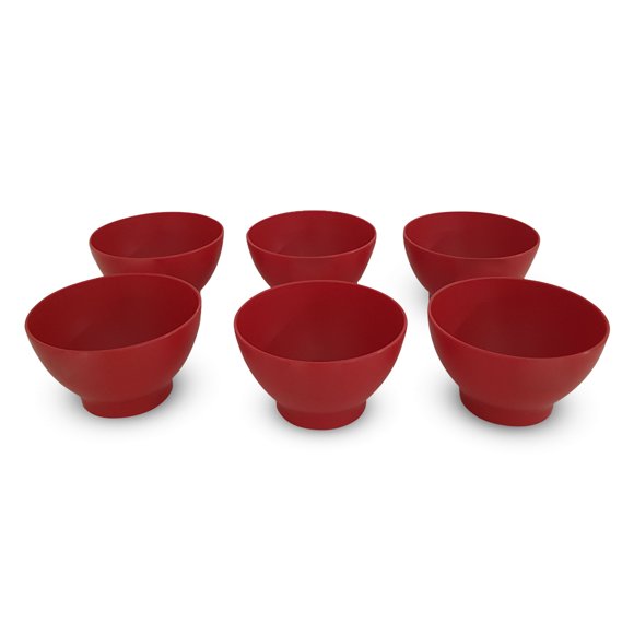 KIT POCILLOS P/POSTRE 6 PZAS 300 ML ROJO BOLD PATZU COZA 99189/4465