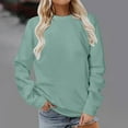 thumbnail image 2 of Gerichy Long Sleeve Tops for Women Solid Sweatshirt Pullover for Women, Long Sleeves Color Tunic Tops Crewneck Hoodless Tunic Tops Casual Sweatshirt, 2 of 4