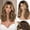 Light Brown Highlights Blonde, variant on Wigs for Women Synthetic Layered Wavy Glueless Wig Curtain Bang Style, Realistic Scalp Look, Natural Lace Hairline, 18 Inch Layered Volume, Heat Resistant Fiber, Daily Wear,Ash Blonde Balayage