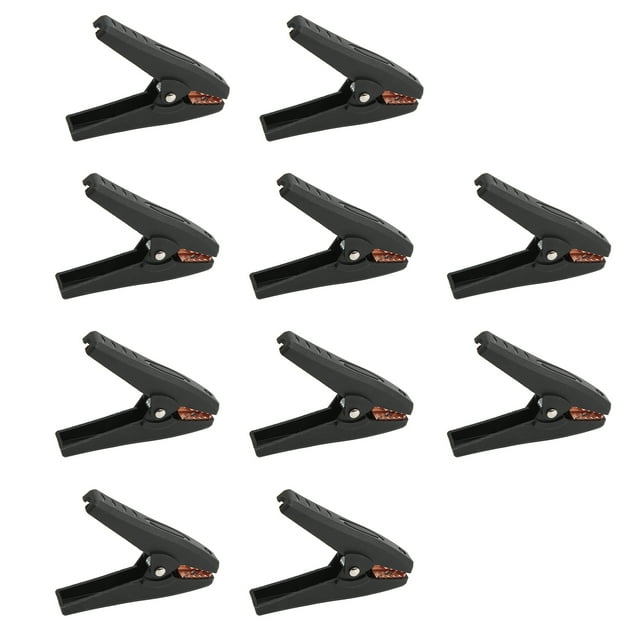 Battery Clips, 26mm / 1in Jaw Open Electrical Test Clamps High Accuracy Heavy Duty For Hardware For Car For Electronics Black