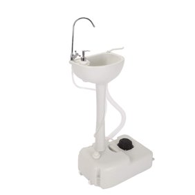Zimtown Upgrade Portable Sink Outdoor Wheeled Wash Basin Stand