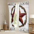 thumbnail image 3 of YST Western Texas Star Blackout Curtains,Rustic Farmhouse Curtains,Retro Vintage Cabin Decor Window Curtains & Drapes,Country Wooden Plank Window Treatments Bedroom Decor (2 Panels, 38"X45"), 3 of 5
