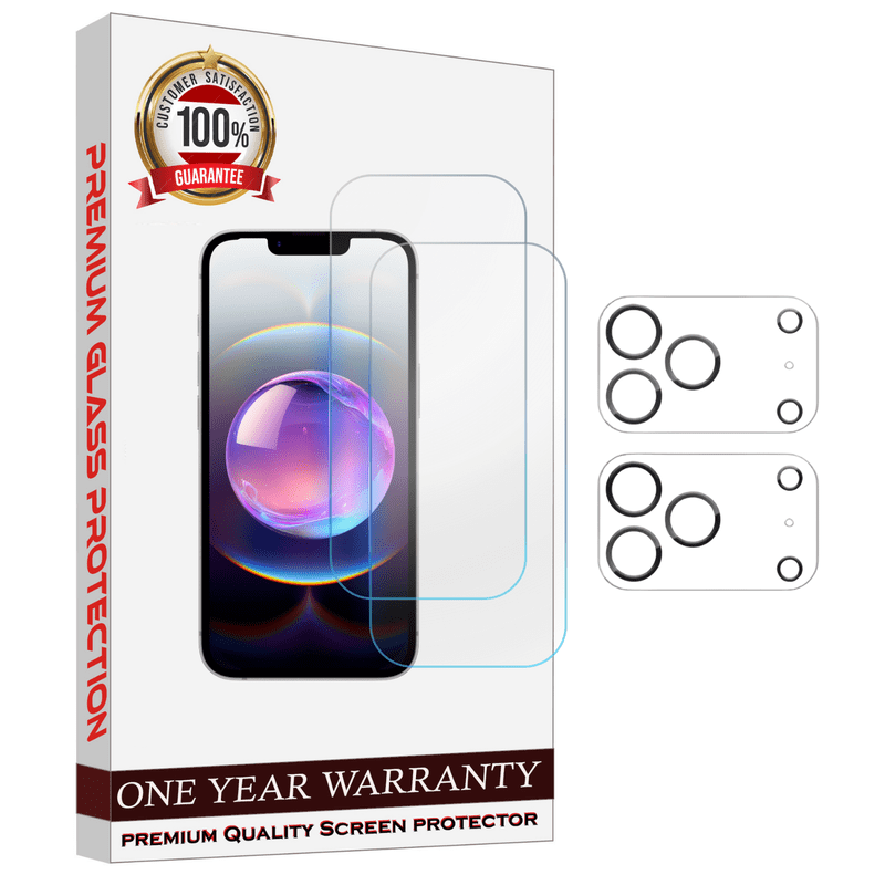 Entronix 4-Piece Bundle Compatible with iPhone 17 Pro / iPhone 18 Pro, 2 Clear Screen Protector and 2 Camera Lens Guard, HD Tempered Glass