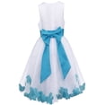 thumbnail image 4 of iiniim Kids Girls Sleeveless Flower Petals Tulle Dress Formal Elegant Wedding Party Size 2-14, 4 of 6